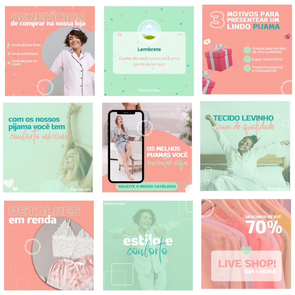 Pack Canva LOJA DE PIJAMA — imagem 4